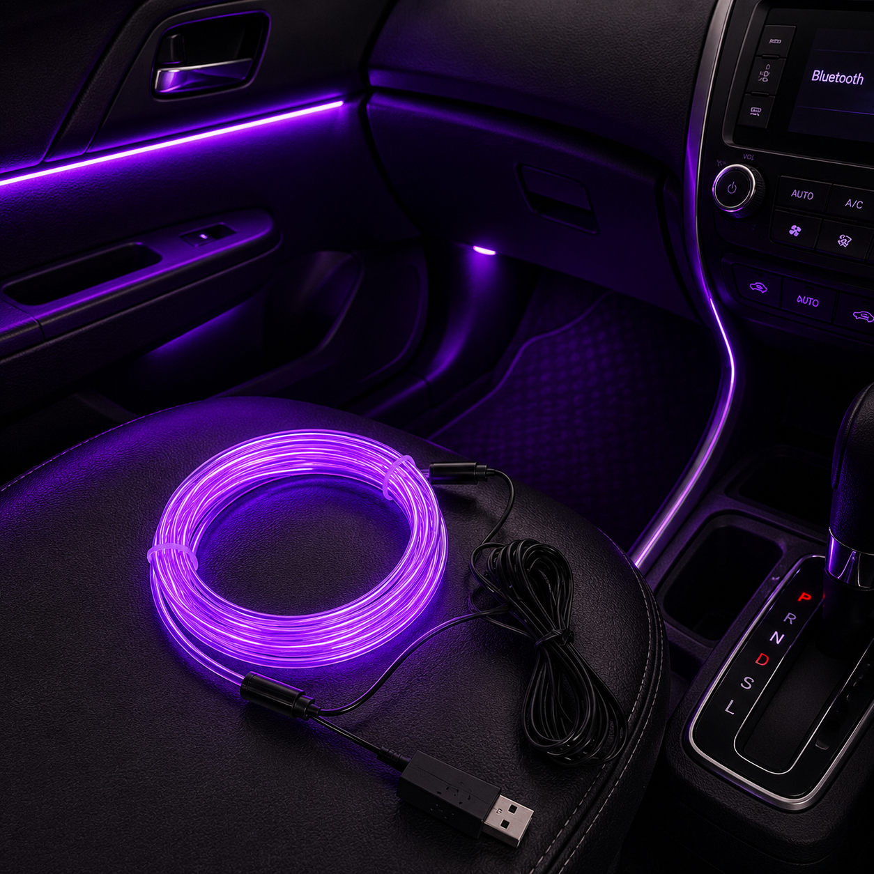 AmbientDrive Car Dashboard Multicolor Rhythm Atmosphere Light Strip