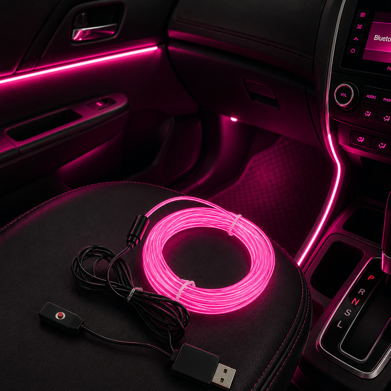 AmbientDrive Car Dashboard Multicolor Rhythm Atmosphere Light Strip